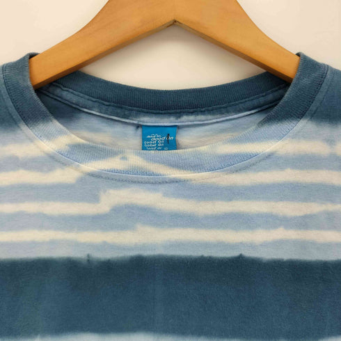 グッドオン good on USA製 グラデーション ボーダー クルーネック S/S Tシャツ メンズ import:M