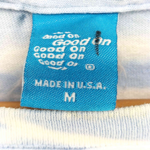 グッドオン good on USA製 グラデーション ボーダー クルーネック S/S Tシャツ メンズ import:M