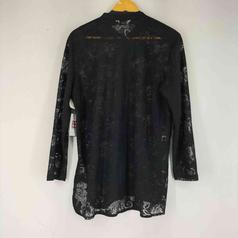 BAEKDUSAN バラ シアー バンドカラーシャツ レディース