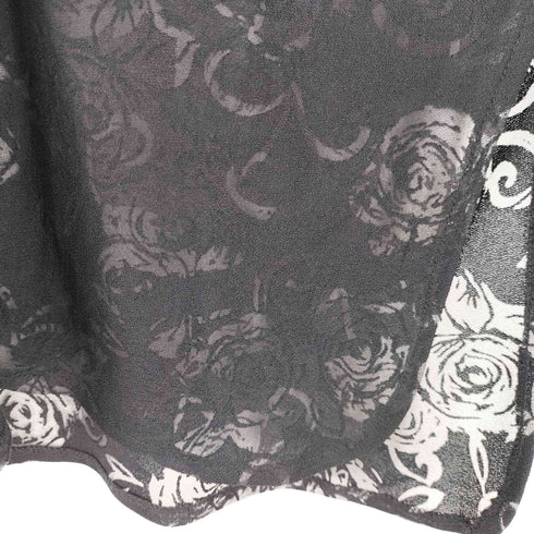 BAEKDUSAN バラ シアー バンドカラーシャツ レディース