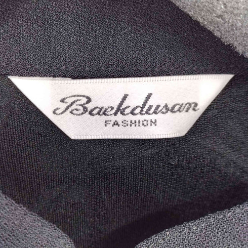 BAEKDUSAN バラ シアー バンドカラーシャツ レディース