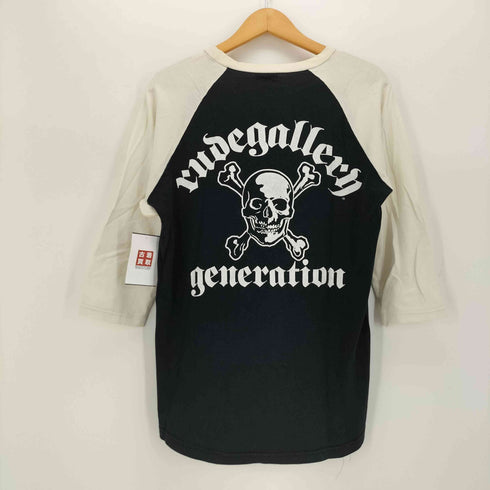 ルードギャラリー RUDE GALLERY フロント プリント クルーネック ラグラン Tシャツ メンズ