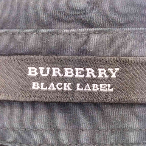 バーバリーブラックレーベル BURBERRY BLACK LABEL ノバチェック切替 ロゴ刺繍 短丈 長袖 ポロシャツ メンズ 2