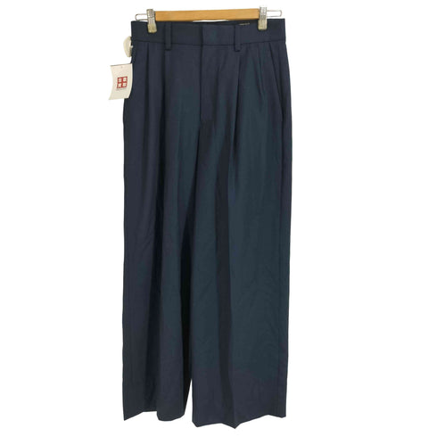 カオス Chaos GENTLEMAN LADY ウール100% タックワイドスラックスパンツ レディース JPN:38