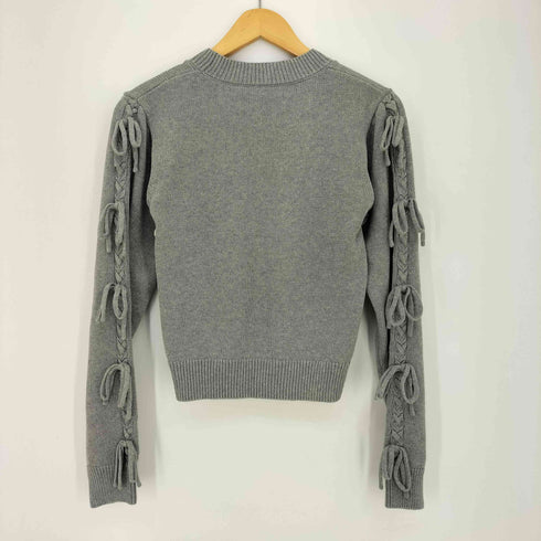 スピックアンドスパン Spick and Span 24aw リボンスリーブ プルオーバー ニット レディース
