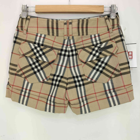 バーバリーブルーレーベル BURBERRY BLUE LABEL ノバチェック バックロゴ刺繍 ショートパンツ レディース EUR:38