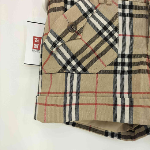 バーバリーブルーレーベル BURBERRY BLUE LABEL ノバチェック バックロゴ刺繍 ショートパンツ レディース EUR:38