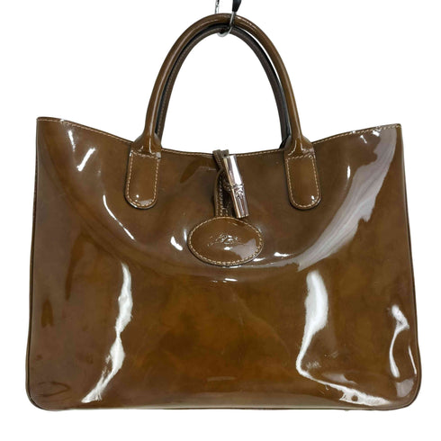 ロンシャン LONGCHAMP Roseau エナメルレザー 2WAY ハンドバッグ レディース ONE SIZE