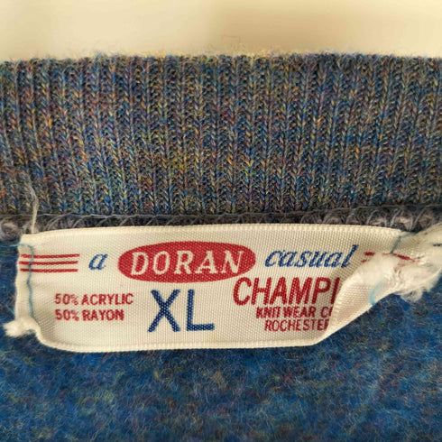 チャンピオン Champion 60-70s DORAN カレッジロゴプリント メランジVネックアクリルセーター メンズ XL