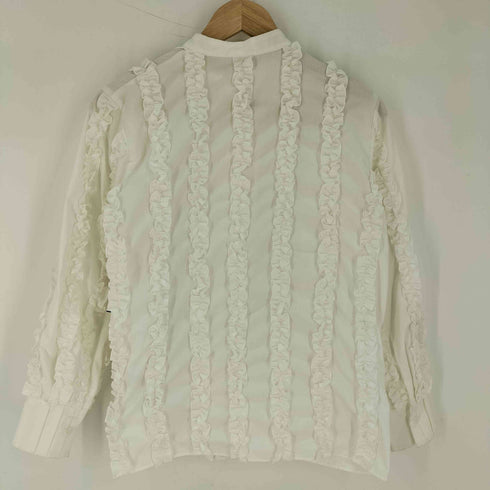 MEER. WHIP RUFFLE BLOUSE 比翼 フリルブラウス レディース