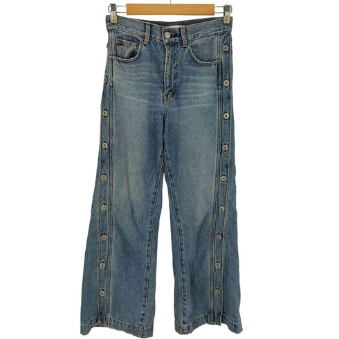 マウジー moussy BUTTON UP DENIM ワイドパンツ レディース JPN:1