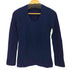 ジルサンダーネイビー JIL SANDER NAVY ウール フレア Uネック リブ 長袖 ニット レディース import:S