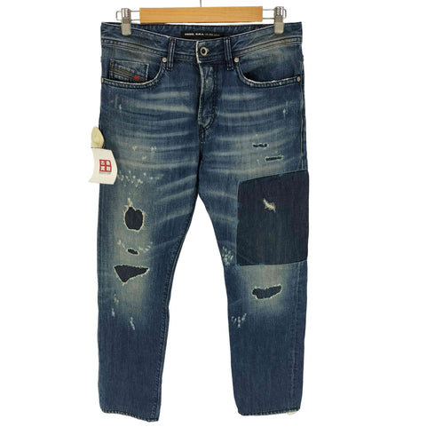 ディーゼル DIESEL イタリア製 BUSTER REGULAR SLIM TAPERED ダメージ スリムデニムパンツ メンズ W30 L32