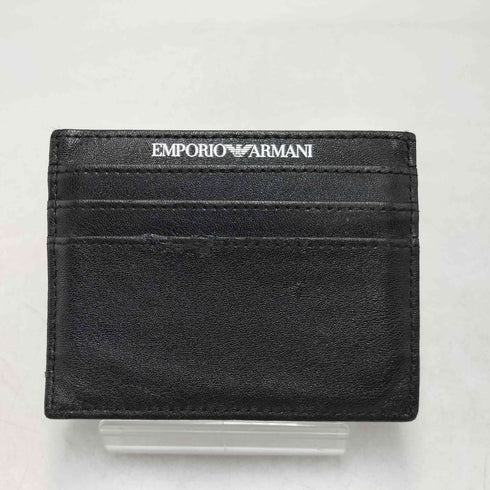 エンポリオアルマーニ EMPORIO ARMANI レザー ロゴ刺繍 カードケース メンズ