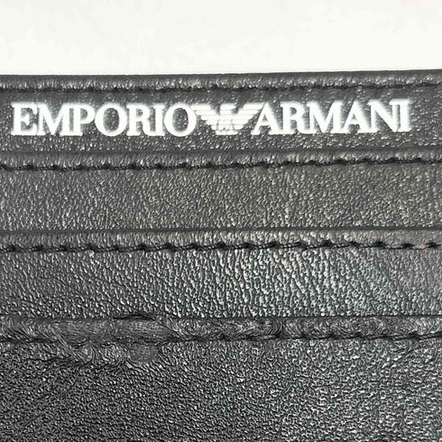 エンポリオアルマーニ EMPORIO ARMANI レザー ロゴ刺繍 カードケース メンズ