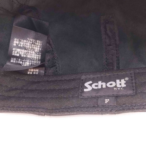 ショット Schott レザー ハンチング キャップ メンズ