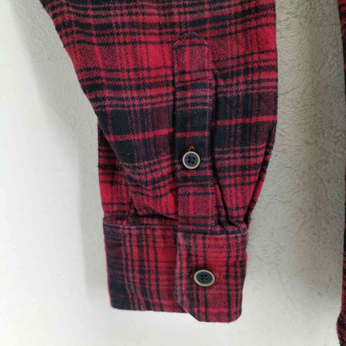 JACHS マチ付き 両フラップ チェックネルシャツ メンズ