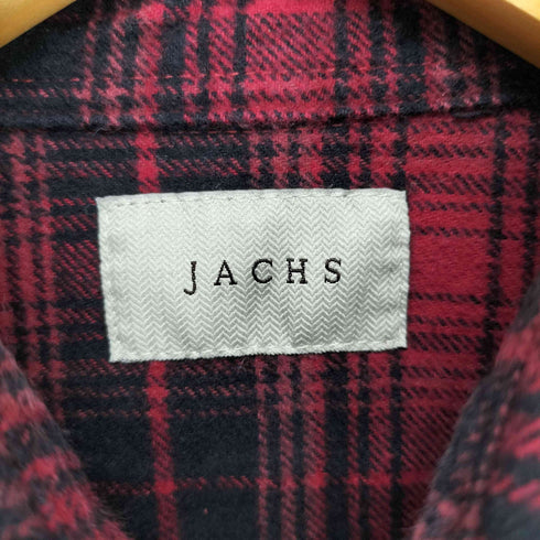 JACHS マチ付き 両フラップ チェックネルシャツ メンズ