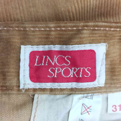 LINCS SPORTS コーデュロイ センタープレス ストレートパンツ メンズ US:30-31