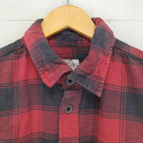 JACHS マチ付き 両フラップ チェックネルシャツ メンズ