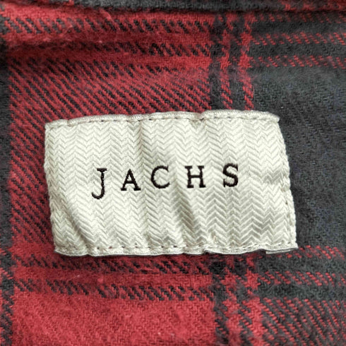 JACHS マチ付き 両フラップ チェックネルシャツ メンズ