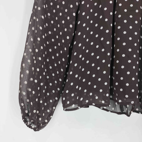 ザラ ZARA リボン付きドットプリントブラウス レディース import:S