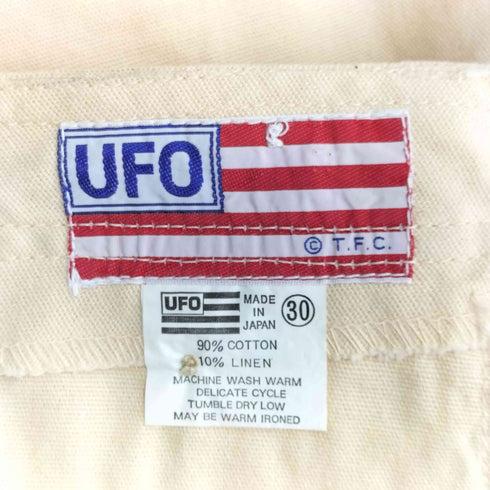ユーフォー UFO 日本製 コットンリネン センタープレス ストレートパンツ メンズ US:30-31