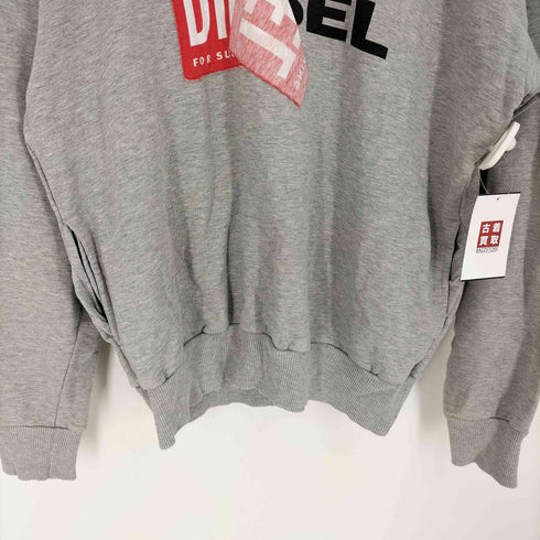 ディーゼル DIESEL イタリア製 ラベル ロゴ プリント プルオーバー パーカー メンズ JPN:S