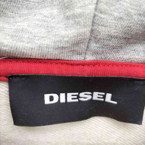 ディーゼル DIESEL イタリア製 ラベル ロゴ プリント プルオーバー パーカー メンズ JPN:S