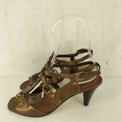 ナインウエスト NINE WEST スタッズデザイン ヒールサンダル レディース 61/2