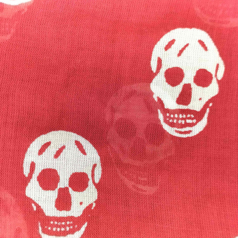 アレキサンダーマックイーン Alexander McQueen スカルデザイン スカーフ メンズ