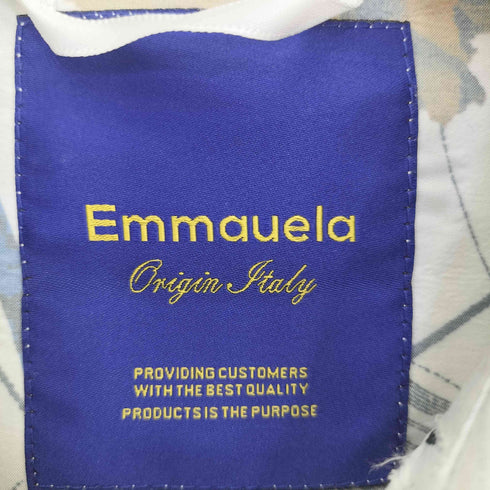 emmauela 総柄 イタリア製 カラフルパッチ ダメージ加工 半袖 ポケットシャツ メンズ EUR:46