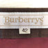 バーバリーズ BURBERRYS リネン100 ノバチェック 半袖 オープンカラーシャツ フレアスカート セットアップ レディース 42