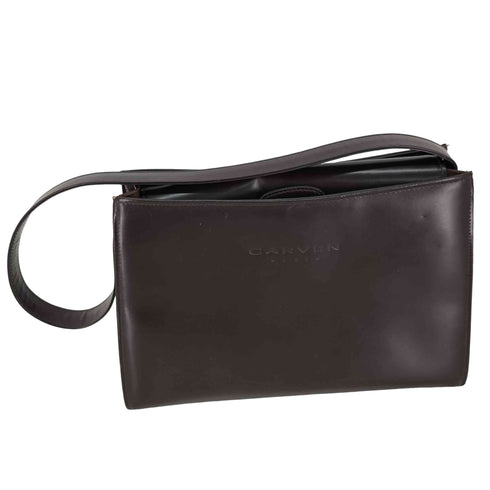 カルヴェン CARVEN ロゴエンボス レザーショルダーバッグ レディース
