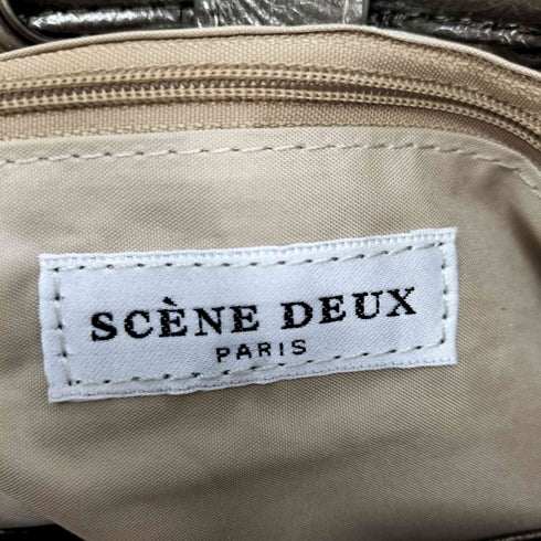 scene deux タッセル付き レザー ハンドバッグ レディース