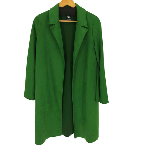 ザラ ZARA ベロア セミロング チェスターコート レディース import:S