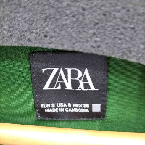 ザラ ZARA ベロア セミロング チェスターコート レディース import:S