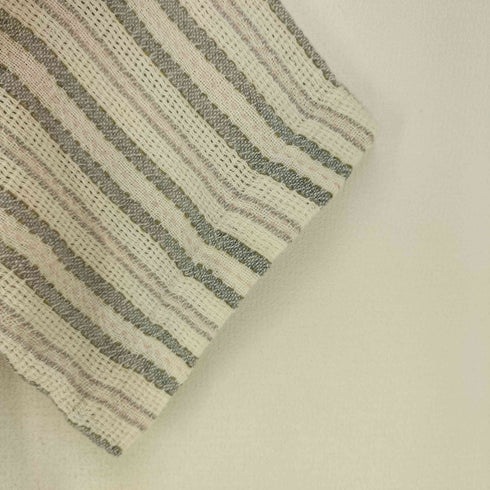 ザラ ZARA テクスチャー S/S オープンカラー ストライプシャツ メンズ import:L