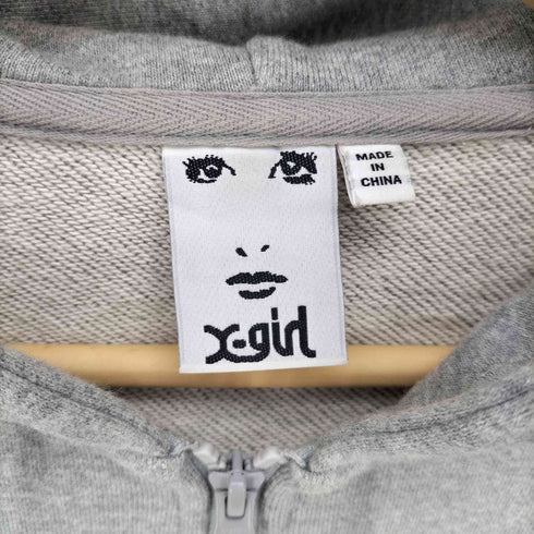エックスガール X-girl CROPPED ZIP UP SWEAT HOODIE レディース JPN:S