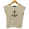 Guernsey Woollens イギリス製 アンカーデザイン コットンニットベスト レディース 34