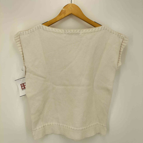 Guernsey Woollens イギリス製 アンカーデザイン コットンニットベスト レディース 34
