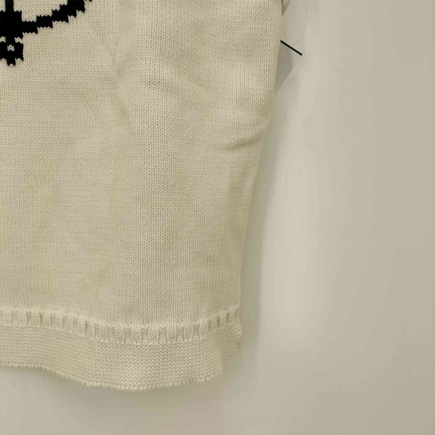 Guernsey Woollens イギリス製 アンカーデザイン コットンニットベスト レディース 34