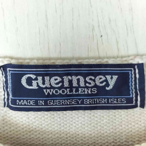 Guernsey Woollens イギリス製 アンカーデザイン コットンニットベスト レディース 34