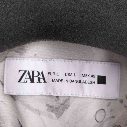 ザラ ZARA 水彩プリント L/S カジュアルシャツ メンズ import:L
