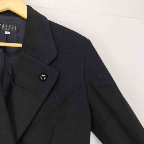 SOLEIL CASHMERE&WOOL カシミヤ混 ダブルチェスターコート レディース JPN:M