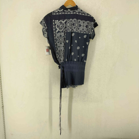 サカイ Sacai 16SS プリーツドッキングペイズリーS/S シャツ レディース JPN:3