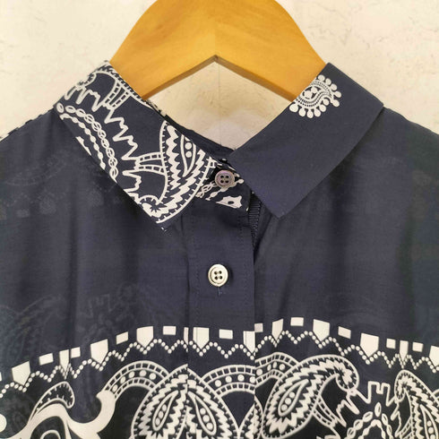 サカイ Sacai 16SS プリーツドッキングペイズリーS/S シャツ レディース JPN:3