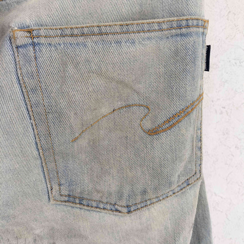 ripo trenta anni ボタンフライストレートデニムパンツ domestic メンズ