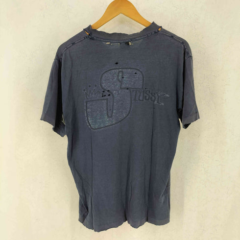 ステューシー Stussy 80-90s 折れクラウン プリント Tシャツ ボロ メンズ M