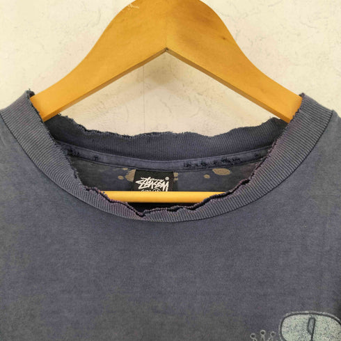 ステューシー Stussy 80-90s 折れクラウン プリント Tシャツ ボロ メンズ M